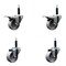 Service Caster 3'' Semi Steel Swivel 3/4'' Expanding Stem Caster Set 2 Total Lock Brakes, 4PK SCC-EXTTL20S314-SSS-2-S-2-34 - alternate 1